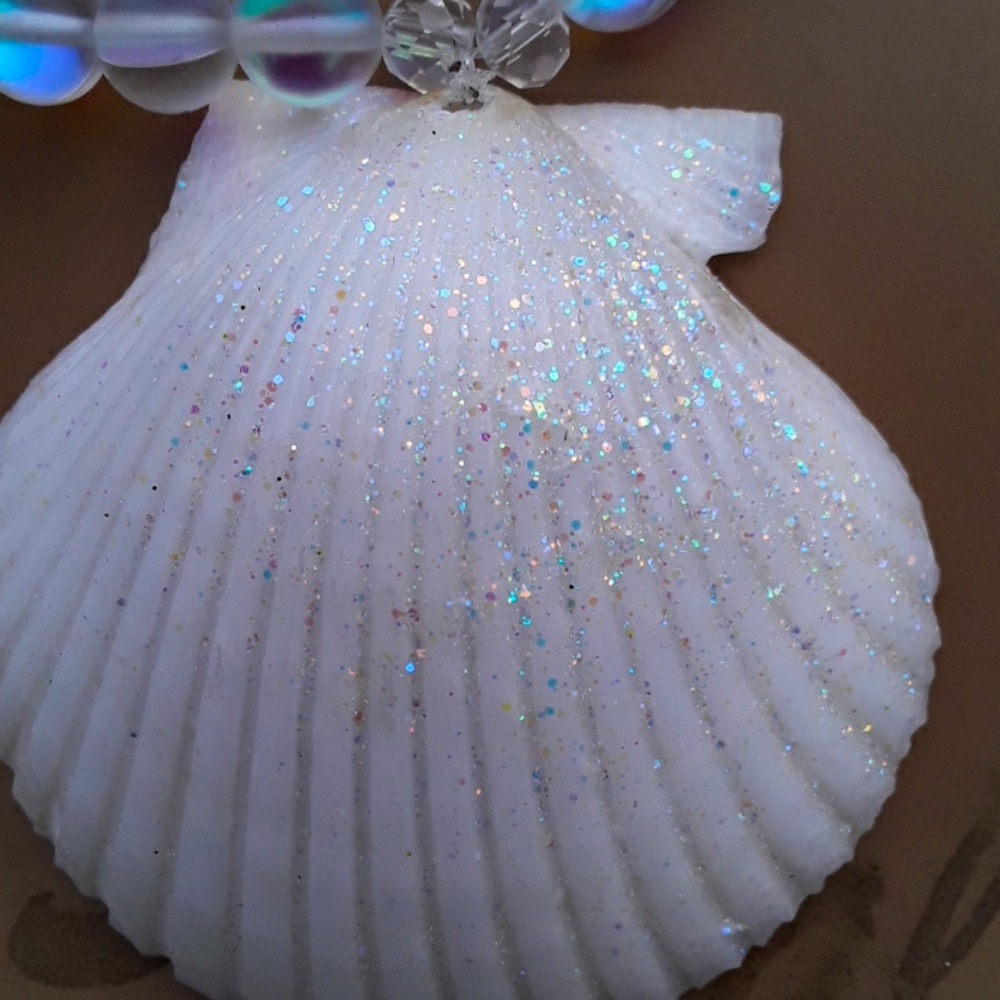 Women's Glitter Seashell Moonstone Necklace Set - Picture 2 of 4